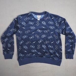 Harry Potter‎ Wizarding World Navy Blue Print Sweatshirt Size L